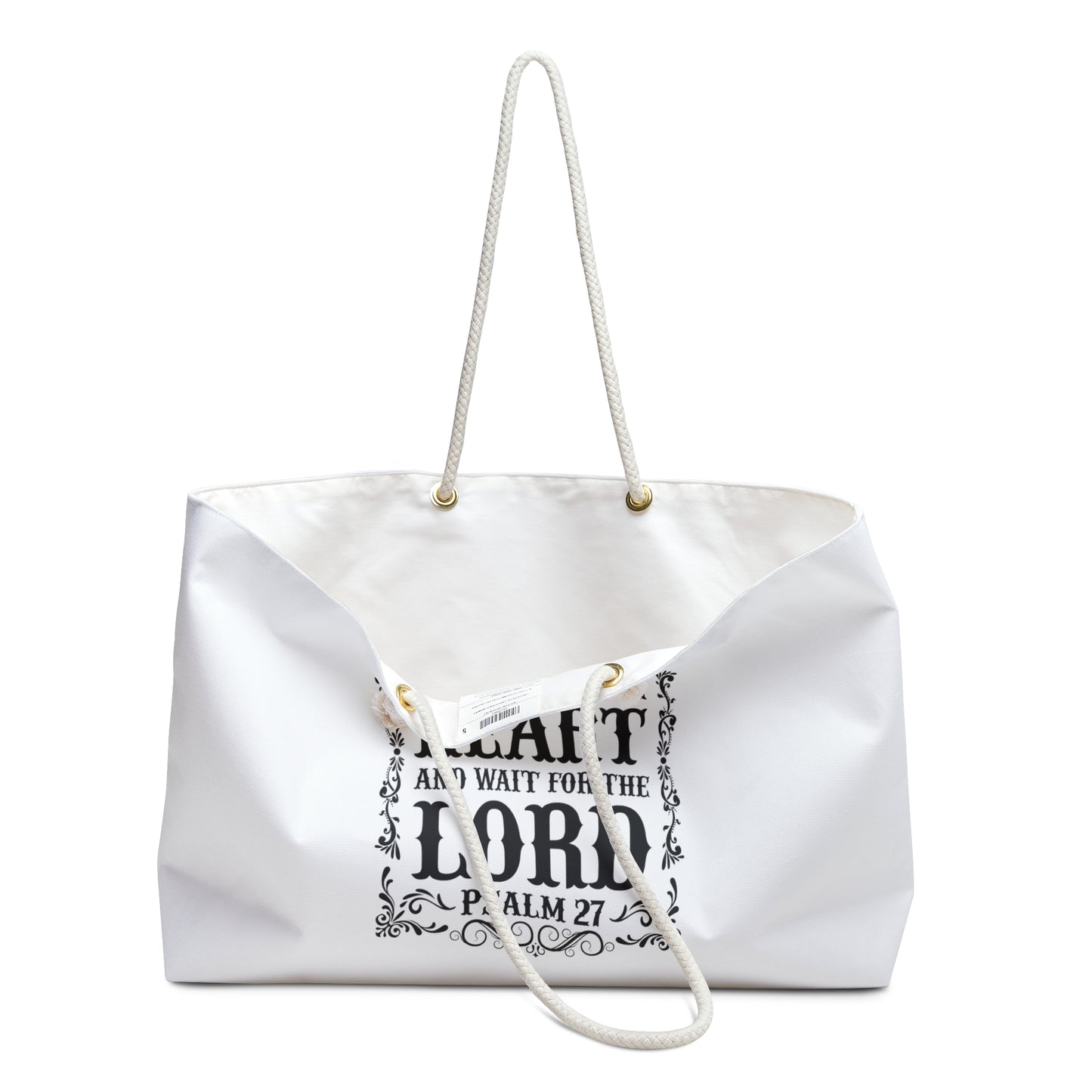 Be Strong and Take Heart And Wait For The Lord Psalm 27  weekender tote bag