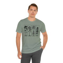Nature-Inspired Unisex Jersey Tee, Tree Graphic T-Shirt, Eco-Friendly Fashion, Gift for Nature Lovers, Casual Wear, Outdoor Adventure