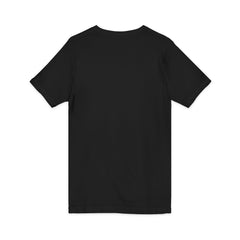 Forest Maiden V-Neck Tee — Woman with Dog & Nature Illustration