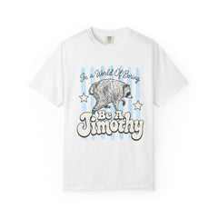 Be A Timothy T-Shirt — Retro Raccoon Graphic Tee ("In a World of Boring")