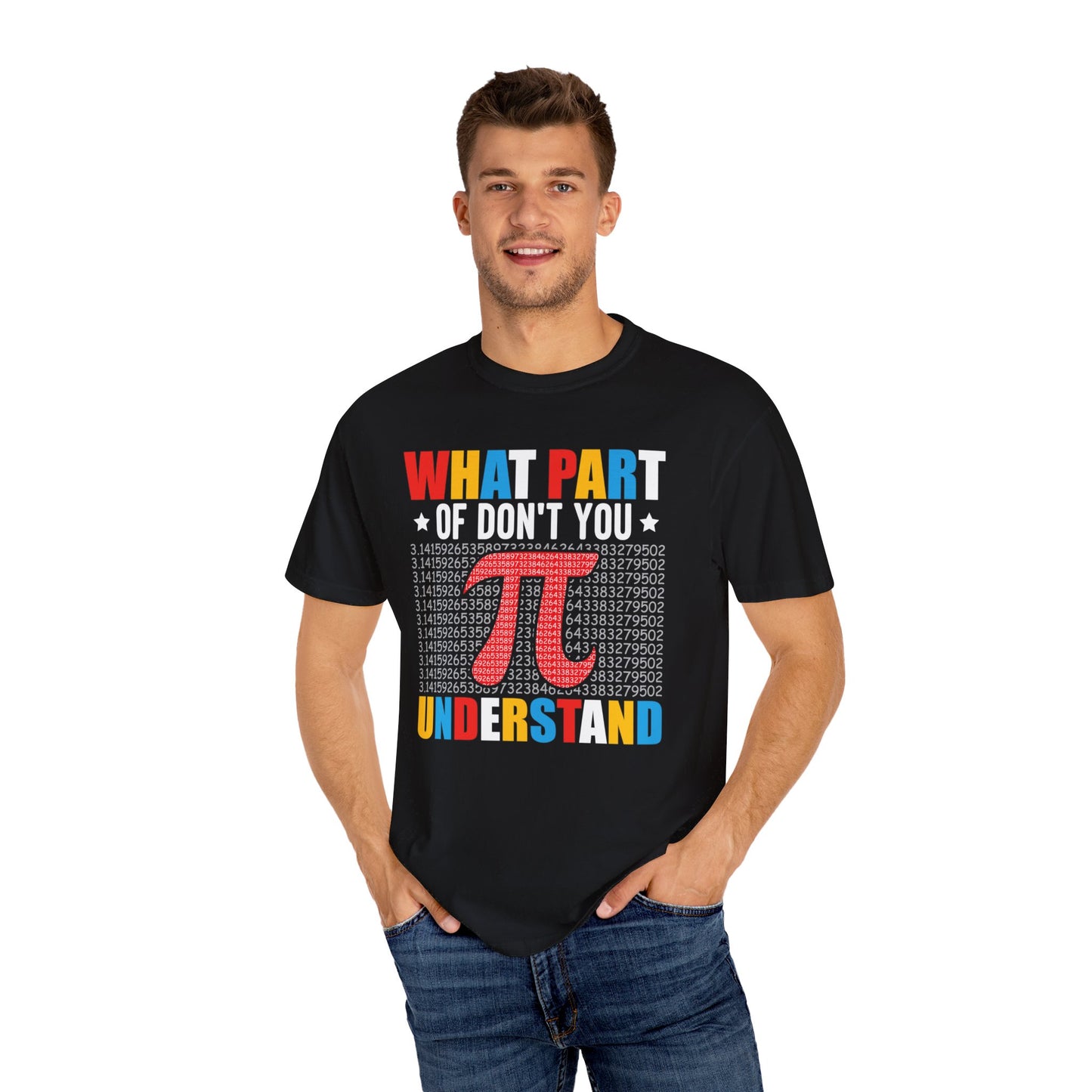 Funny What Part of  π  Pi Don't You Understand, Comfort Colors Unisex Garment-Dyed T-shirt