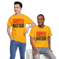 Amputee Nation Unisex Heavy Cotton Tee, Support Shirt, Gift for Amputees, Awareness Apparel, Casual Comfort Wear