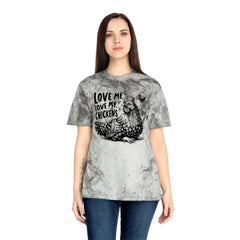 Love Me Love My Chickens Graphic Unisex Color Blast T-Shirt