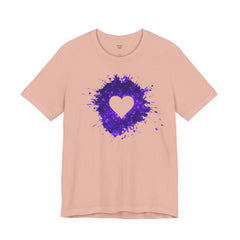 Galaxy Heart Tee — Purple or Green Splatter Heart T-Shirt
