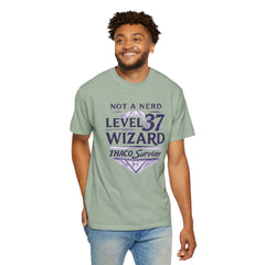 Level 37 Wizard T-Shirt — "Not a Nerd" THAC0 Survivor D&D Gamer Tee