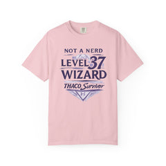 Level 37 Wizard T-Shirt — "Not a Nerd" THAC0 Survivor D&D Gamer Tee