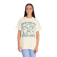 Support Local Street Cats, Retro Style Comfort Colors Shirt