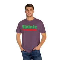 Old World Quote Unisex T-Shirt - 'Slainte It's A Scottish Thing'