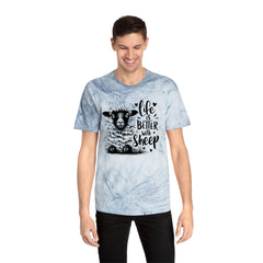 Life Is Better With Sheep Graphic Unisex Color Blast T-Shirt
