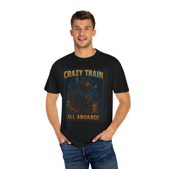 Crazy Train Unisex T-shirt - Graphic Tee for Music Lovers, Edgy Casual Wear, Gift for Concerts, Halloween, and Fun Gatherings