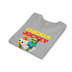 Youth Chicken Jockey Tee - Fun Gamer T-Shirt for Kids