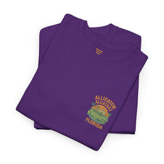 Alligator Alcatraz Unisex Heavy Cotton Tee, Florida Souvenir Shirt, Travel Gift, Vintage Style Tee, Nature Lover Apparel