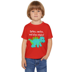 Spikes, Smiles and Dino Styles Graphic Toddler T Shirt