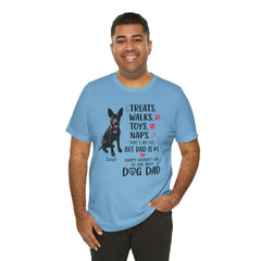 Personalized Dog Dad T‑Shirt — "Treats. Walks. Toys. Naps." Father's Day Gift