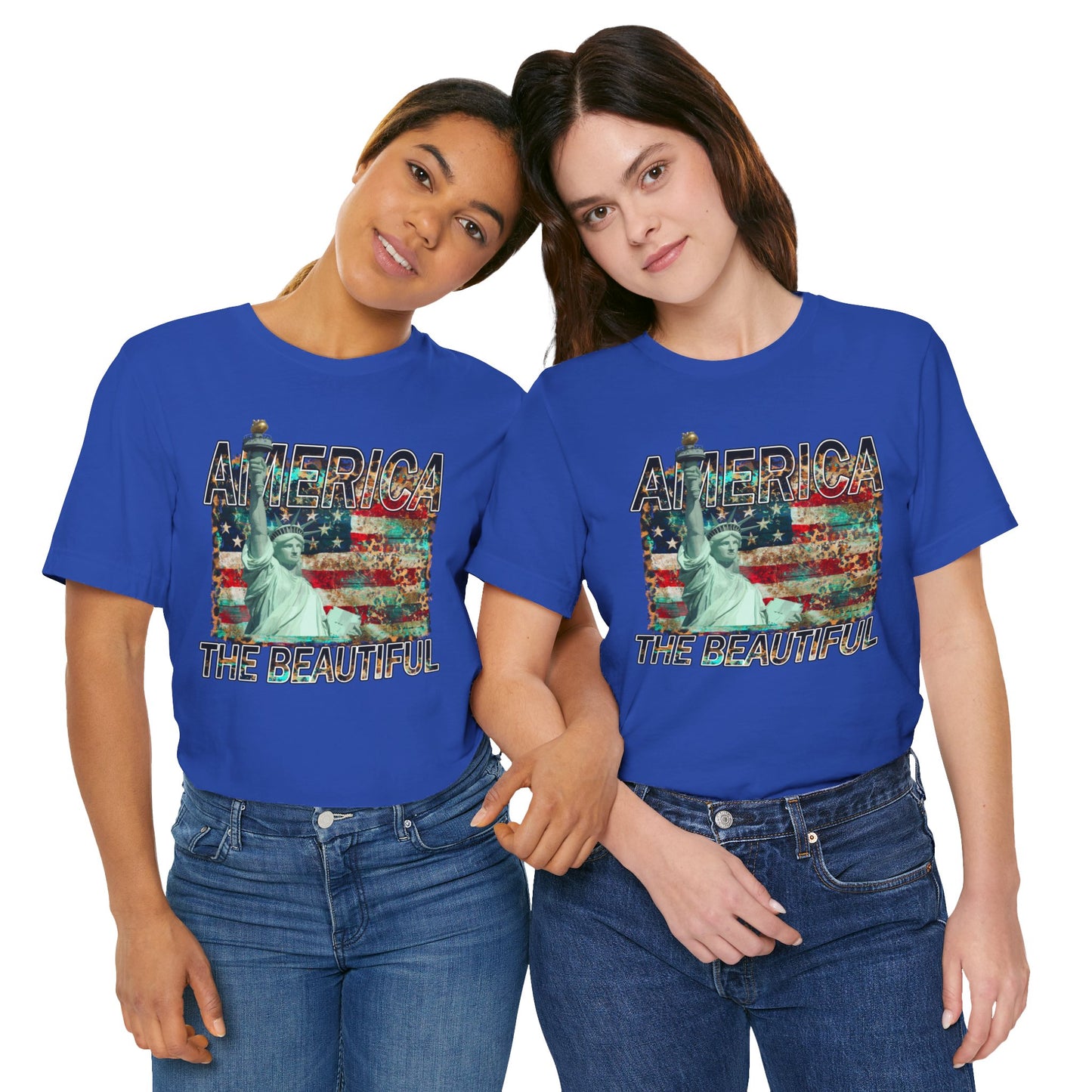 Statue Of Liberty, America The Beautiful, Unisex Jersey Short Sleeve Tee