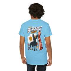 Breakfast Club Dog T‑Shirt — Retro Bacon & Eggs Graphic Tee