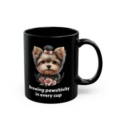 Yorkshire Terrier Black Mug (11oz, 15oz), Brewing Pawsitivity In Every Cup