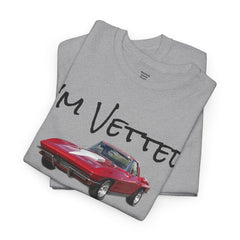 Red Corvette Summer Unisex Tee - I'm Vetted For Life Front and Back Image T Shirt