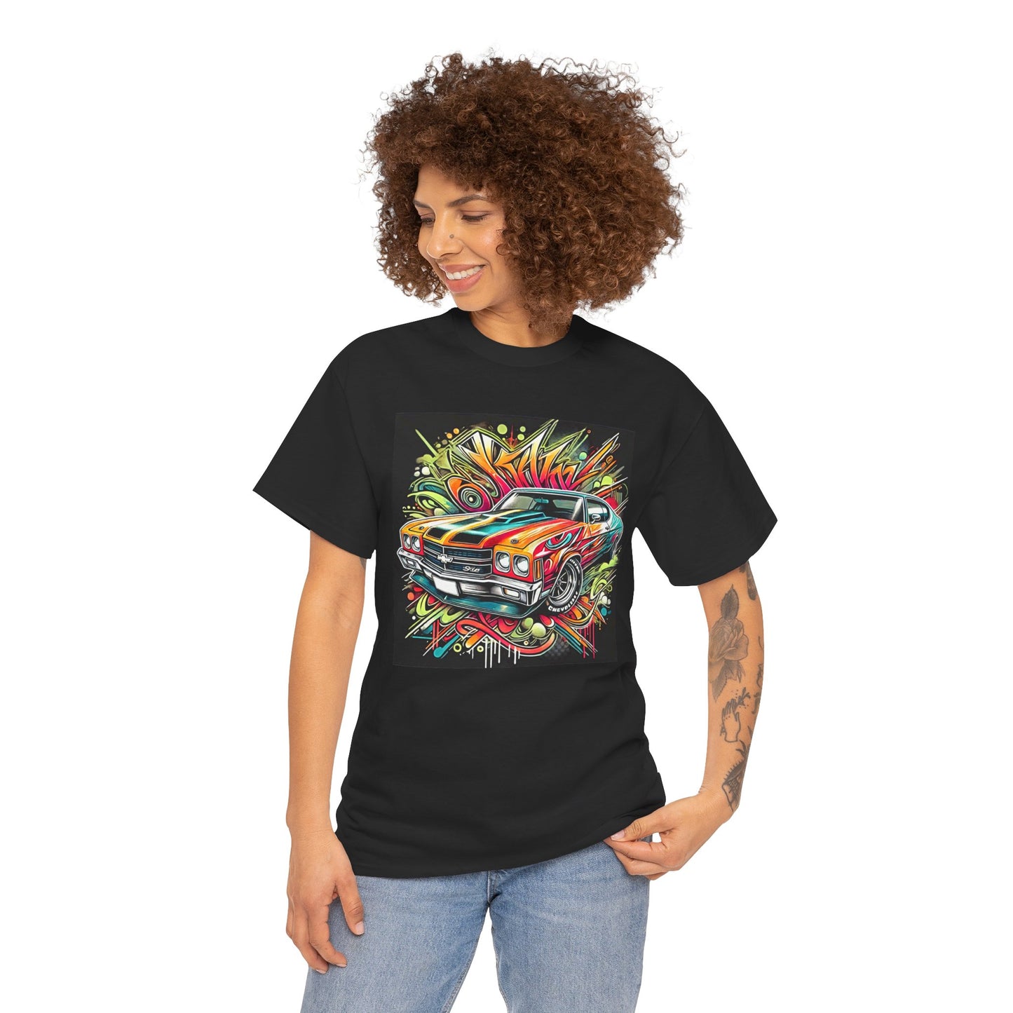 Graffiti Mania Chevy Chevelle Graphic - Unisex Heavy Cotton Tee