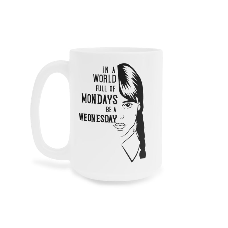 Wednesday Addams - Ceramic Mugs (11oz\15oz\20oz) | Pop Culture | Addams Family | Fan Gift | Gift For Her | Gothic Style Mug | Creepy Comedy