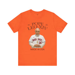 Pope Leo XIV Boston Red Sox Fan  Short Sleeve Tee - Made in USA