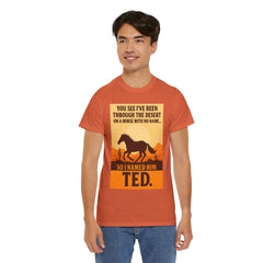 Desert Adventure Tee, Funny Horse Song T-Shirt, Gift for Horse Lovers, Unisex Cotton Tee for All Occasions, Unique Quote Shirt