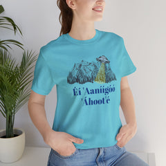 Éí Aanighóó Áhoolé Navajo The Truth Is Out There UFO Unisex Short Sleeve Tee