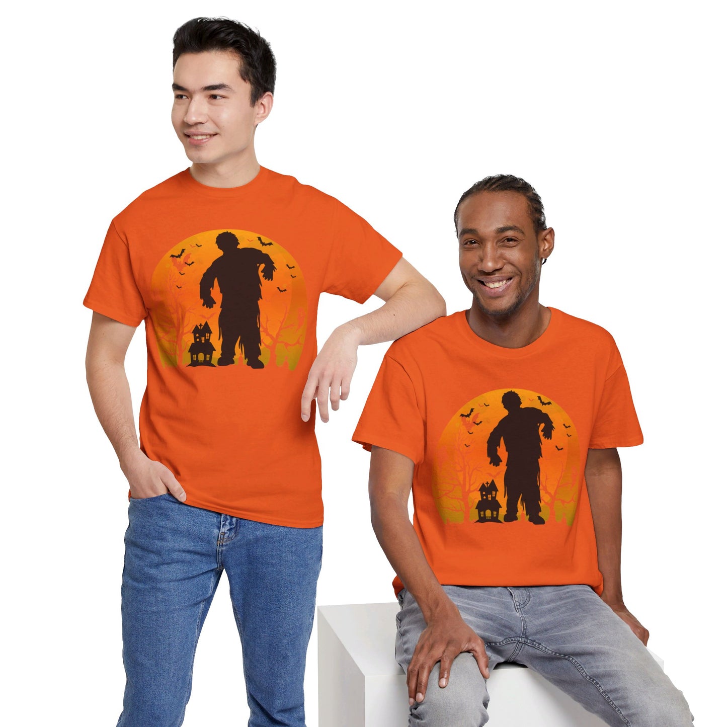 HAUNTED HOUSE ZOMBIE! Graphic Unisex Heavy Cotton Tee