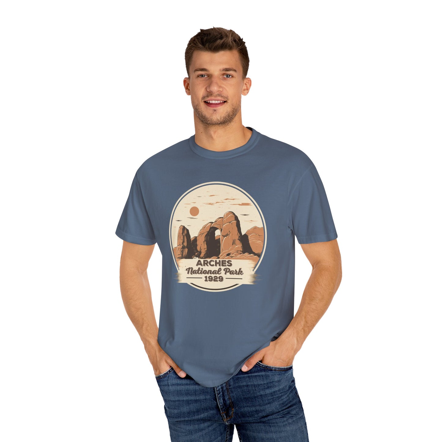 Arches National Park Graphic, Comfort Colors Soft Relaxed Fit Unisex Garment-Dyed T-shirt