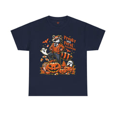 Freaky And Feral Halloween Raccoon! Graphic Unisex Heavy Cotton Tee