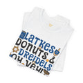 Latkes, Donuts, Dreidel, Oy Vey! - Unisex Jersey Short Sleeve Tee