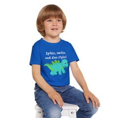 Spikes, Smiles and Dino Styles Graphic Toddler T Shirt