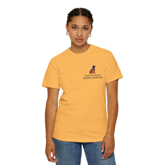 Front Logo Back Graphic Baldwin Harbor Animal Hospital "Who Let the Dogs Out?" Graphic Tee