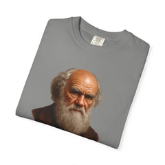 Darwin Coffee Funny T-Shirt — "Survival of the Fittest? I Barely Survive Coffee Shortages."