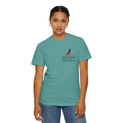 Lauren McGowan Front Logo Back Graphic Baldwin Harbor Animal Hospital "Who Let the Dogs Out?" Tee
