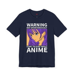 Funny Anime Talk Quote with Girl - Unisex Jersey Short Sleeve Tee