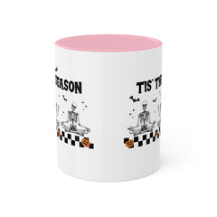 Halloween Tis The Season Skeletons & Pumpkins Graphic 11oz Mug