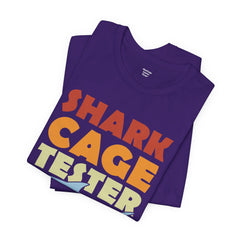 SHARK CAGE TESTER - Graphic Unisex Short Sleeve Tee