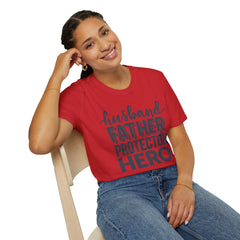 Husband Father Protector Hero Unisex Softstyle T-Shirt