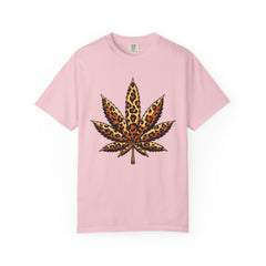 Vintage Leopard Cannabis Leaf T-shirt — Weed Lover Stoner Gift