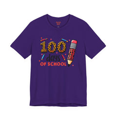 100 DAYS OF SCHOOL - Unisex Jersey Short Sleeve Tee | Elementary School Holiday, Gift For Her, Gift For Him, Teacher Shirt, Classroom Shirt