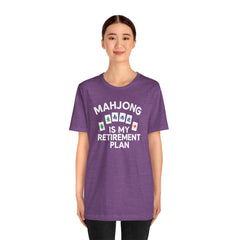 Mahjong Retirement Plan Tee, Fun Unisex T-Shirt for Game Lovers, Perfect Gift for Retirees, Mahjong Enthusiasts, Casual Wear