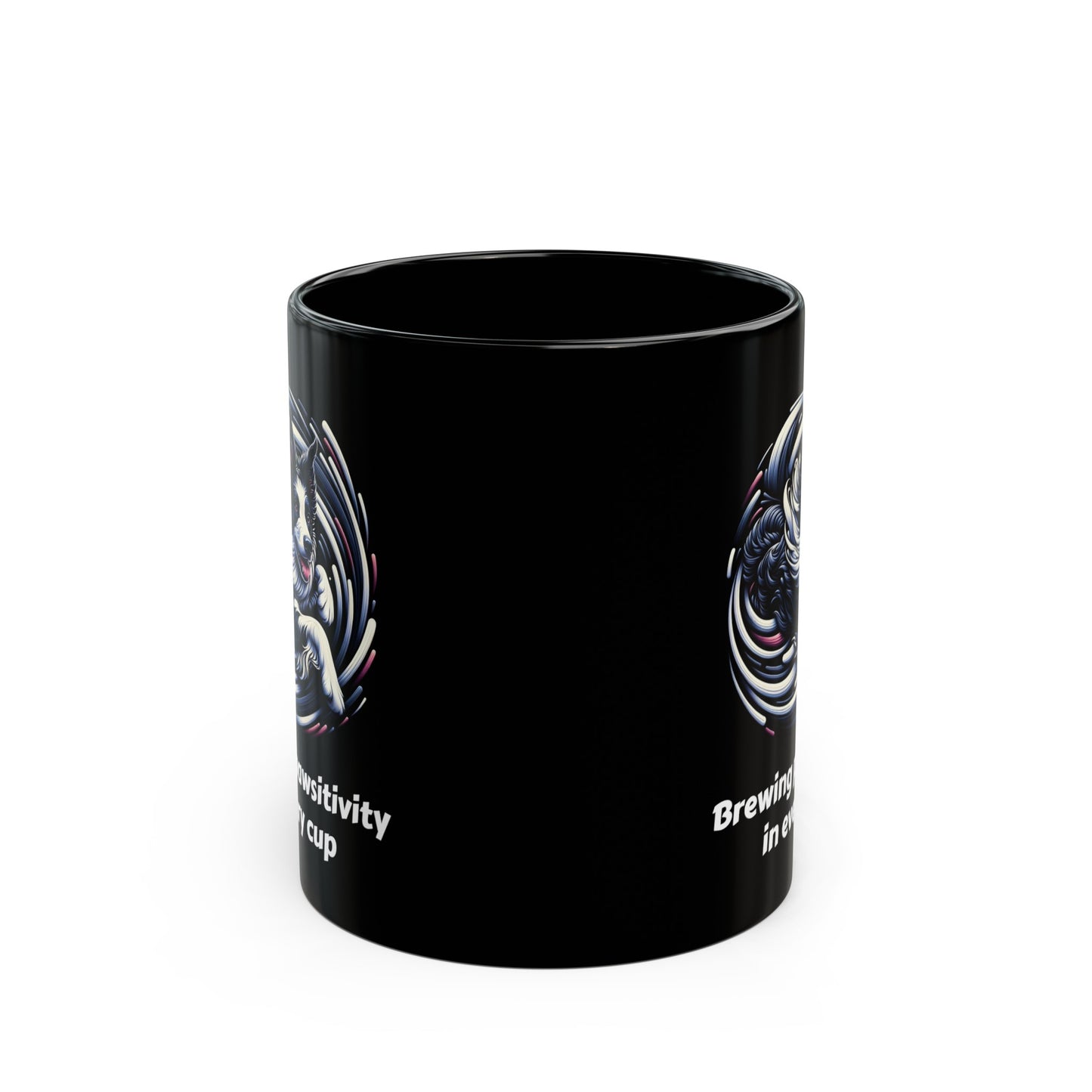 Border Collie Black Mug (11oz, 15oz), Brewing Pawsitivity In Every Cup