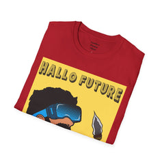 Hallo Future Pop Art Guy Unisex Softstyle T-Shirt