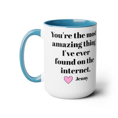 PERSONALIZED LOVE 15oz Accent  Mug