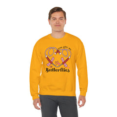 You Give Me Butterflies - Unisex Heavy Blend™ Crewneck Sweatshirt