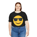 Emoji With Sunglasses - Graphic Unisex Jersey Short Sleeve Tee