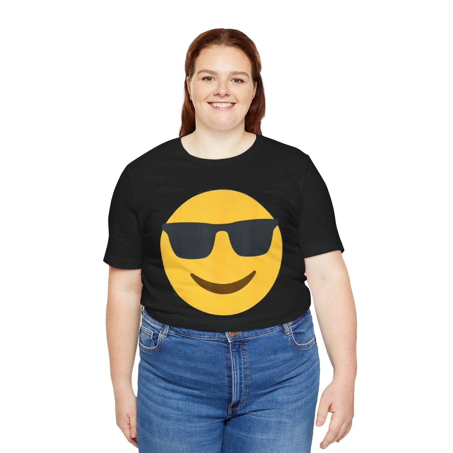 Emoji With Sunglasses - Graphic Unisex Jersey Short Sleeve Tee