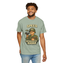 Speed Enforced By Radar T-Shirt — MASH 4077 Retro Traffic Cop Graphic Tee