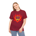 Flaming Fire Dragon - Graphic Unisex Heavy Cotton Tee